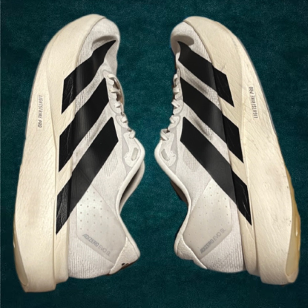 Adidas Adizero Evo Sl Black and White running shoes